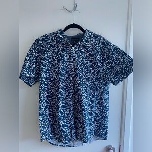 Blue Fish Pattern Shirt